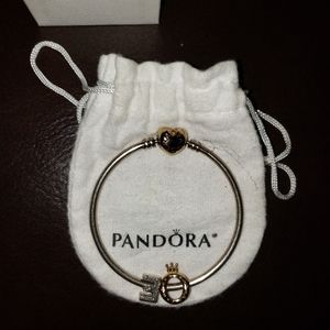 Pandora heart clasp bangle